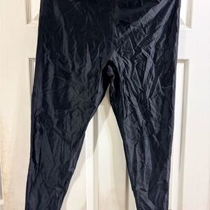 Nike Pro Black Compression Leggings Red Waistband